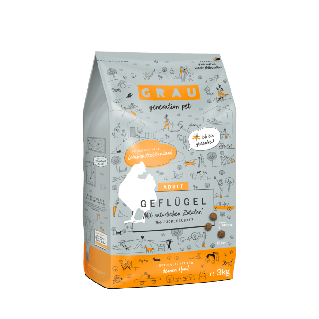 GRAU suva hrana za odrasle pse - Perad - 3kg
