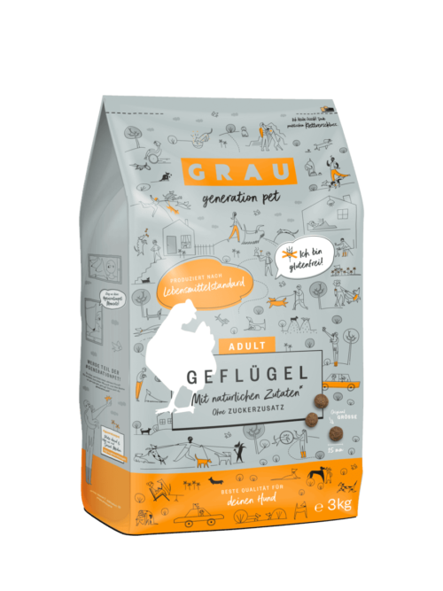 GRAU suva hrana za odrasle pse - Perad - 3kg