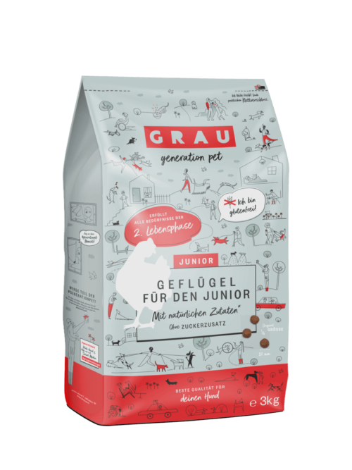 GRAU suva hrana za mlade pse - Perad - 3kg